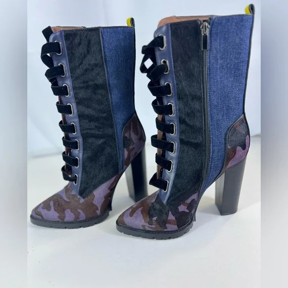 I AM JENNIFER LE Major Mid Calf Boots Size:8/8.5 39(IT) EUC Worn Once - NO BOX - Picture 4 of 16